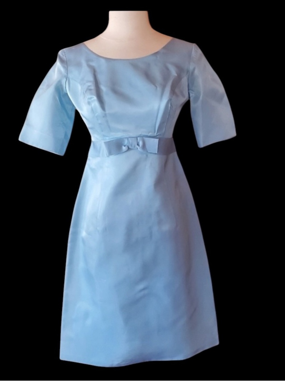 1960s Satin Cocktail Dress